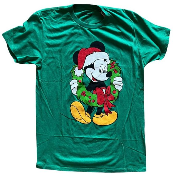Christmas Mickey Mouse T-shirt size Medium NEW - Picture 1 of 4